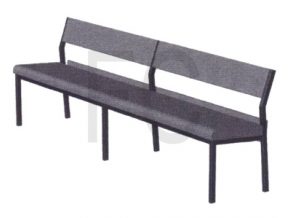 Bench seating with back